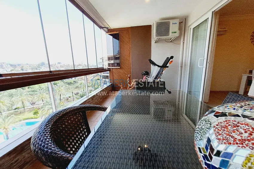 Приобрести Недвижимость под ВНЖ. Квартира от собственника с мебелью, застекленными балконами и видом на горы в Алании, район Тосмур 9 