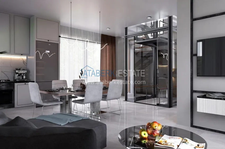 Приобрести Новый проект роскошных вилл в Алании район Бекташ. Подходит для ВНЖ 3