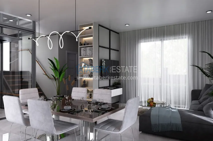 Приобрести Новый проект роскошных вилл в Алании район Бекташ. Подходит для ВНЖ 4