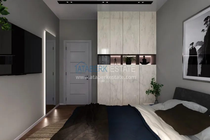 Приобрести Новый проект роскошных вилл в Алании район Бекташ. Подходит для ВНЖ 8