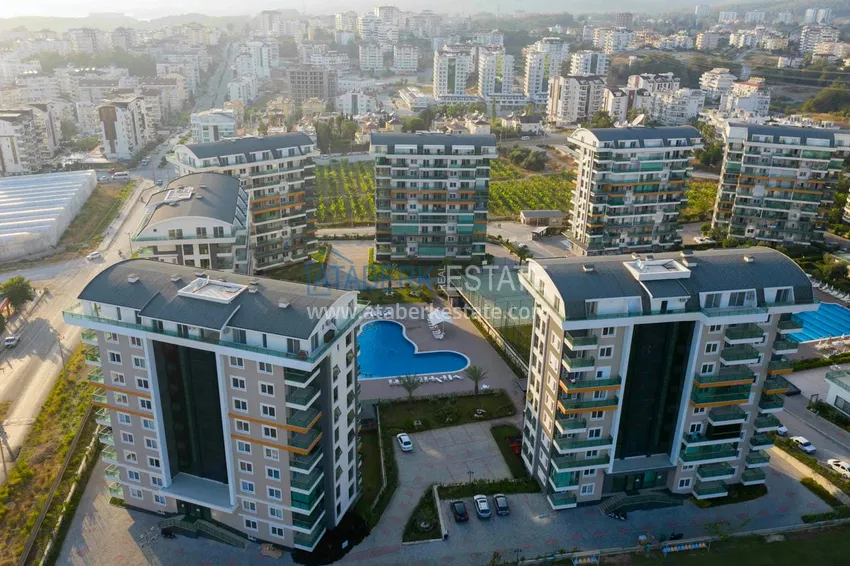 Компактная двухкомнатная квартира в Алании, район Авсаллар 2 
