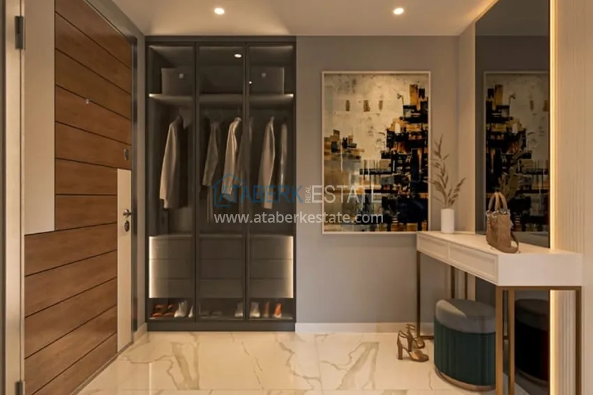 Приобрести Квартиры 1+1 в новом жилом комплексе на стадии строительства район Соли – Мерсин 12