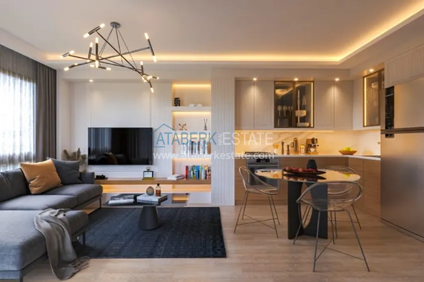 Приобрести Квартиры 1+1 в новом жилом комплексе на стадии строительства район Соли – Мерсин 2