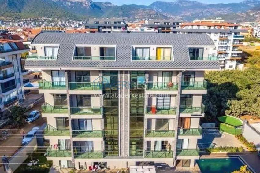 Двухкомнатная квартира с современным интерьером в Алании, район Оба 2 