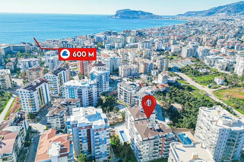 Квартира с современным интерьером рядом с морем - район Тосмур, Алания 2 