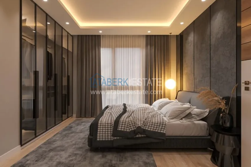 Приобрести Квартиры 1+1 в новом жилом комплексе на стадии строительства район Соли – Мерсин 5