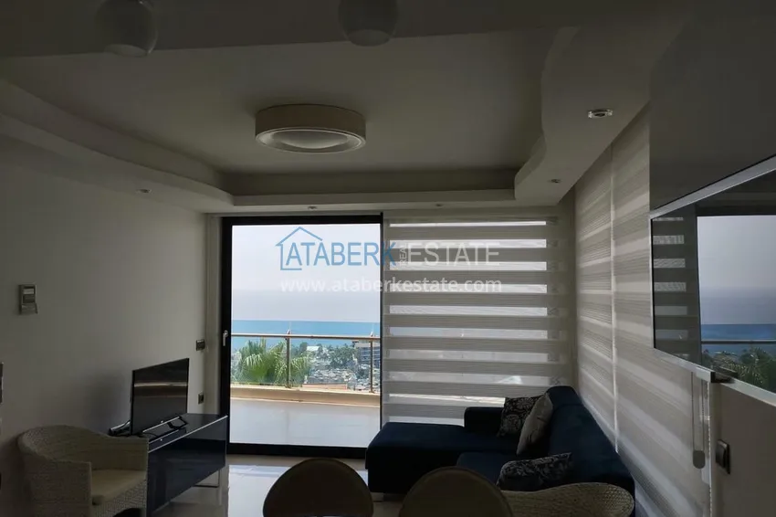 Приобрести Просторная двухкомнатная квартира с панорамным видом на море напрямую от владельца в Алании - район Конаклы 3