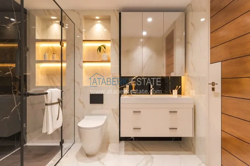 Приобрести Квартиры 1+1 в новом жилом комплексе на стадии строительства район Соли – Мерсин 16