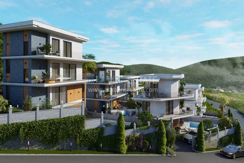 Новый проект роскошных вилл в Алании район Бекташ. Подходит для ВНЖ 5