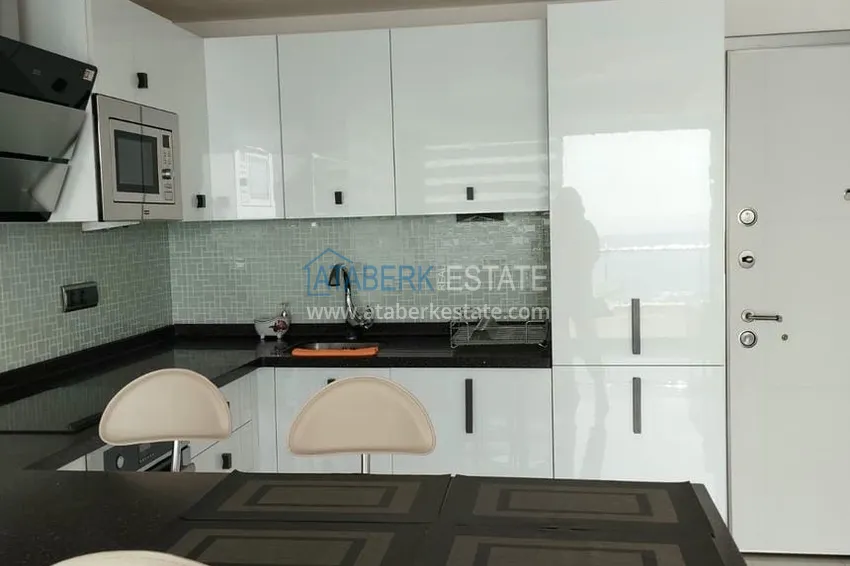 Приобрести Просторная двухкомнатная квартира с панорамным видом на море напрямую от владельца в Алании - район Конаклы 5