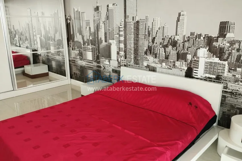 Приобрести Просторная двухкомнатная квартира с панорамным видом на море напрямую от владельца в Алании - район Конаклы 7