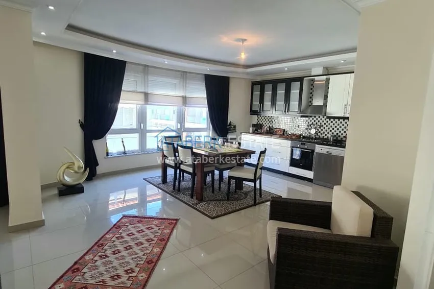 Приобрести Двухэтажная квартира с мебелью и сауной в центре Алании на первой береговой - район пляжа Клеопатра. Недвижимость под ВНЖ 7 