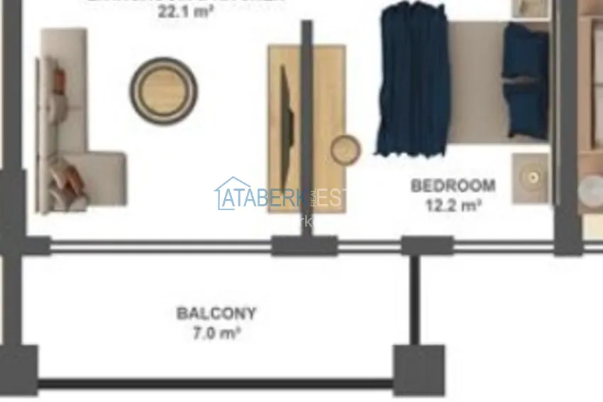 Купить дешево Недвижимость под ВНЖ. Квартира в центре Алании от инвестора – район пляжа Клеопатра 1 