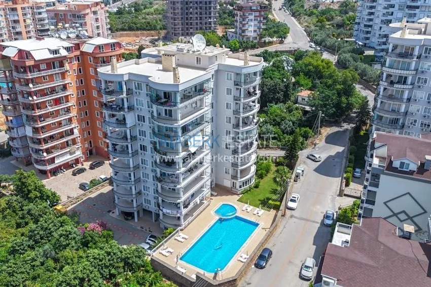 Трехкомнатная квартира с мебелью и видом на море в Алании, район Тосмур 1 