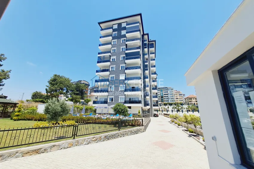 Квартира с мебелью и видом на море в комплексе с хорошей инфраструктурой - в районе Авсаллар, Алания 1 