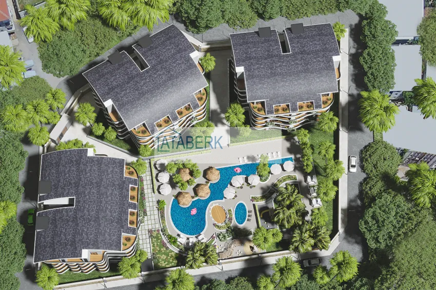 Престижный жилой комплекс на этапе строительства в районе Оба, Аланья 12