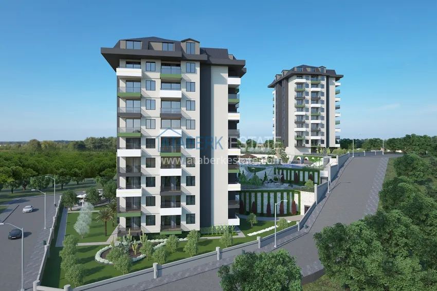 Квартиры от застройщика в районе Демирташ, Алания – многоквартирный жилой комплекс на этапе строительства  13 