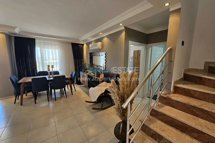 Приобрести Видовой дуплекс с мебелью и джакузи на балконе в Алании, район Махмутлар 11