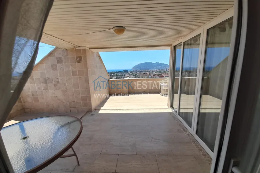 Приобрести Пентхаус-дуплекс с мебелью и видом на море в районе Джикджилли, Алания 14