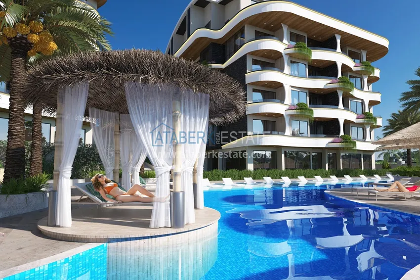 Престижный жилой комплекс на этапе строительства в районе Оба, Аланья 15