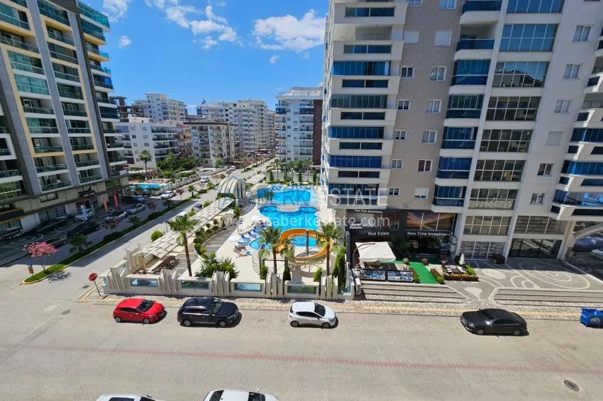 Приобрести Двухкомнатная квартира 70 м2, с мебелью и видом на море в Алании, район Махмутлар 14 