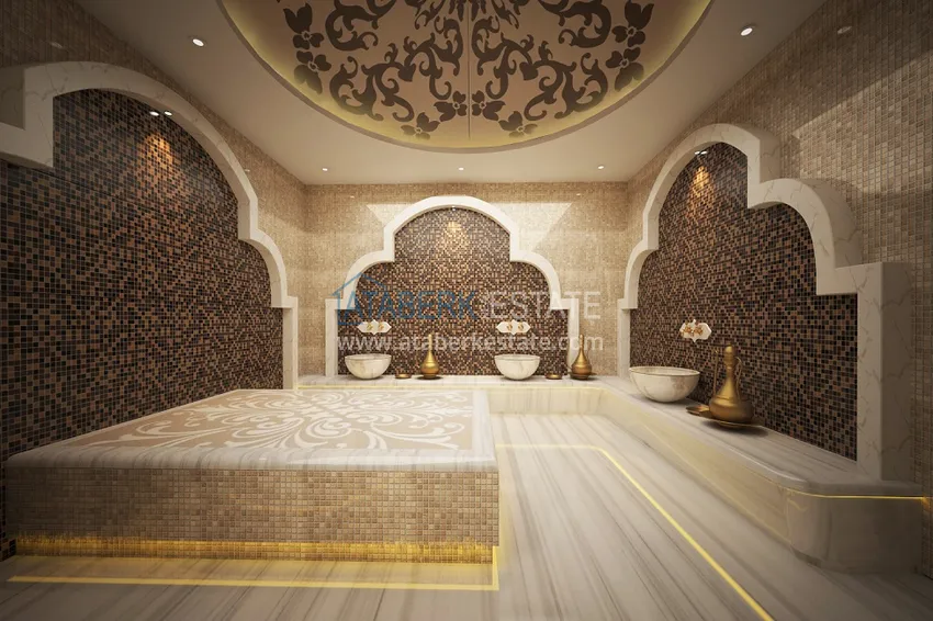 Престижный жилой комплекс на этапе строительства в районе Оба, Аланья 39