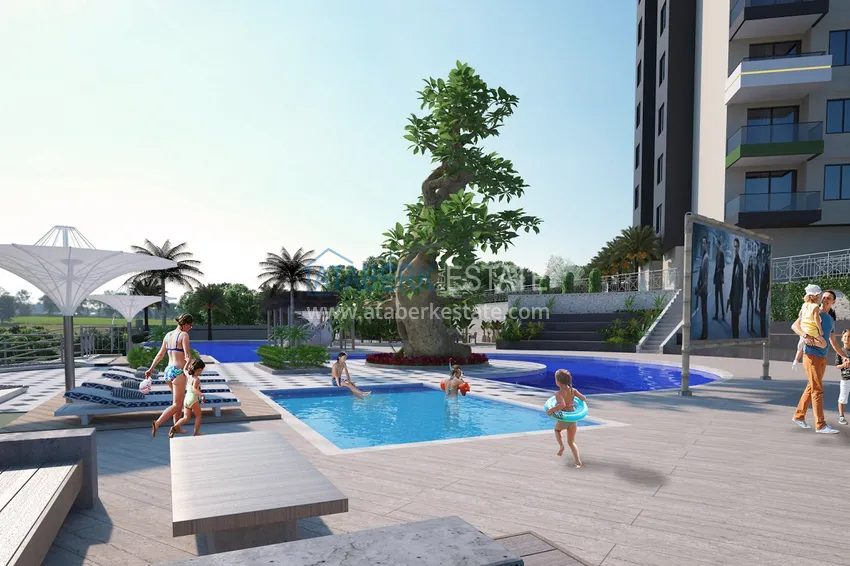 Квартиры от застройщика в районе Демирташ, Алания – многоквартирный жилой комплекс на этапе строительства  17 