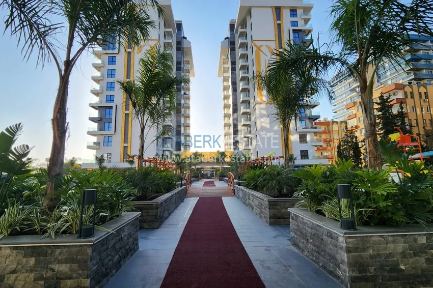 Квартира с чистовой отделкой на первой береговой линии - Алания, район Махмутлар 18 