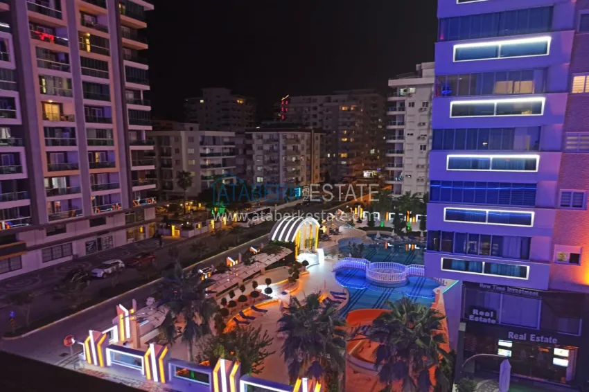 Приобрести Двухкомнатная квартира 70 м2, с мебелью и видом на море в Алании, район Махмутлар 16 