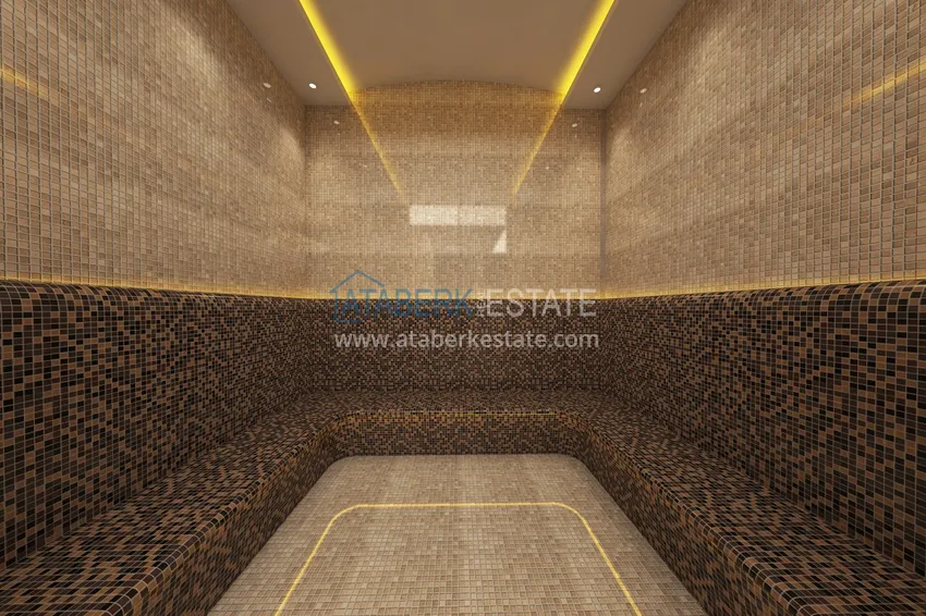 Престижный жилой комплекс на этапе строительства в районе Оба, Аланья 41