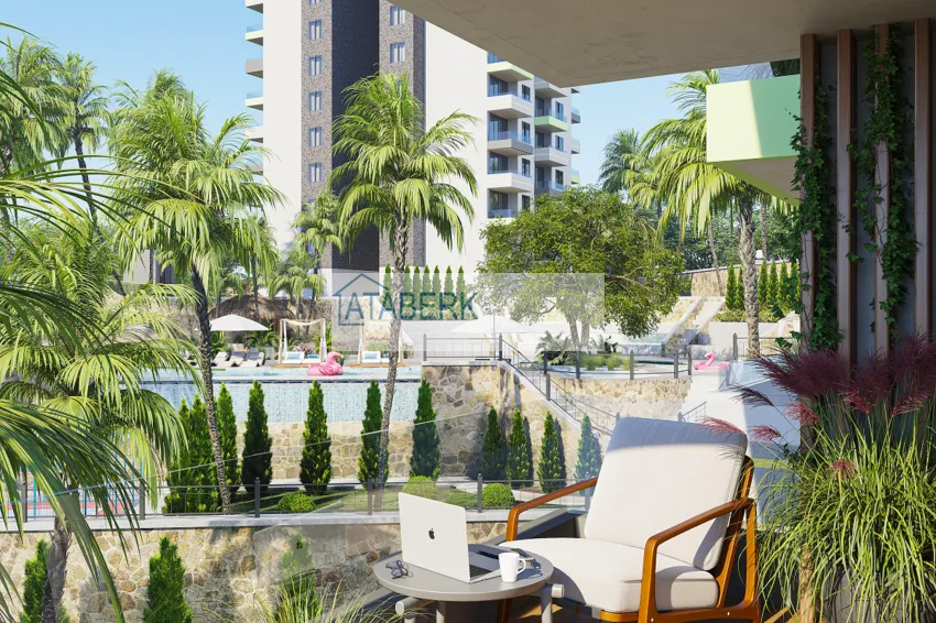 Квартиры от застройщика в районе Демирташ, Алания – многоквартирный жилой комплекс на этапе строительства  23 