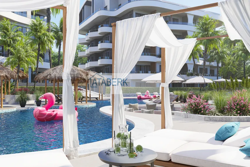 Престижный жилой комплекс на этапе строительства в районе Оба, Аланья 20