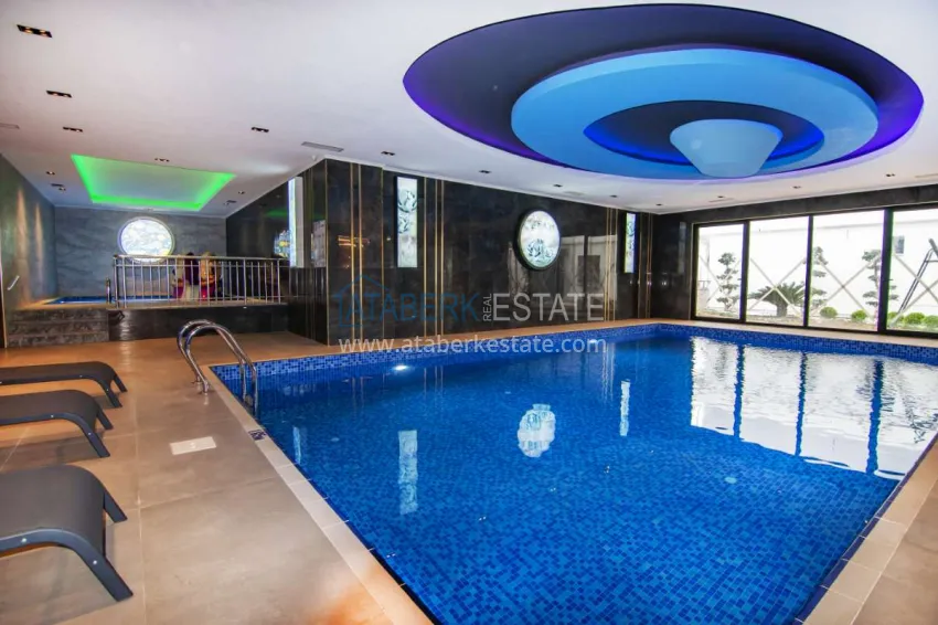 Двухкомнатная квартира 70 м2, с мебелью и видом на море в Алании, район Махмутлар 18 