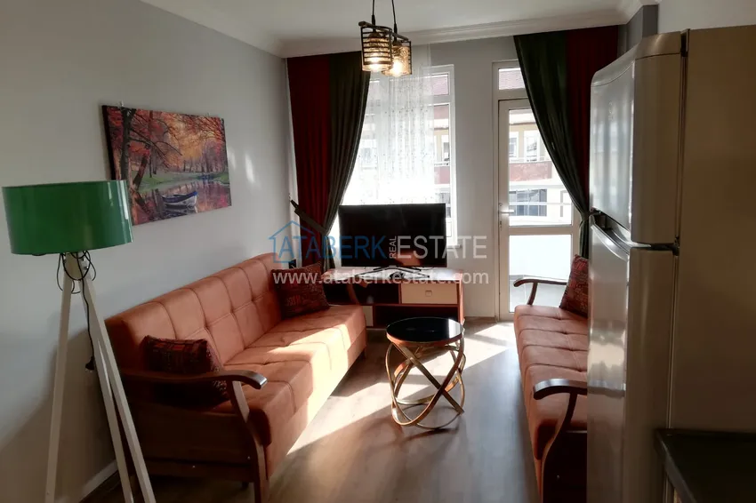 Приобрести Двухкомнатная квартира под ключ с видом на море в 250 метрах от пляжа - район Оба, Алания 1