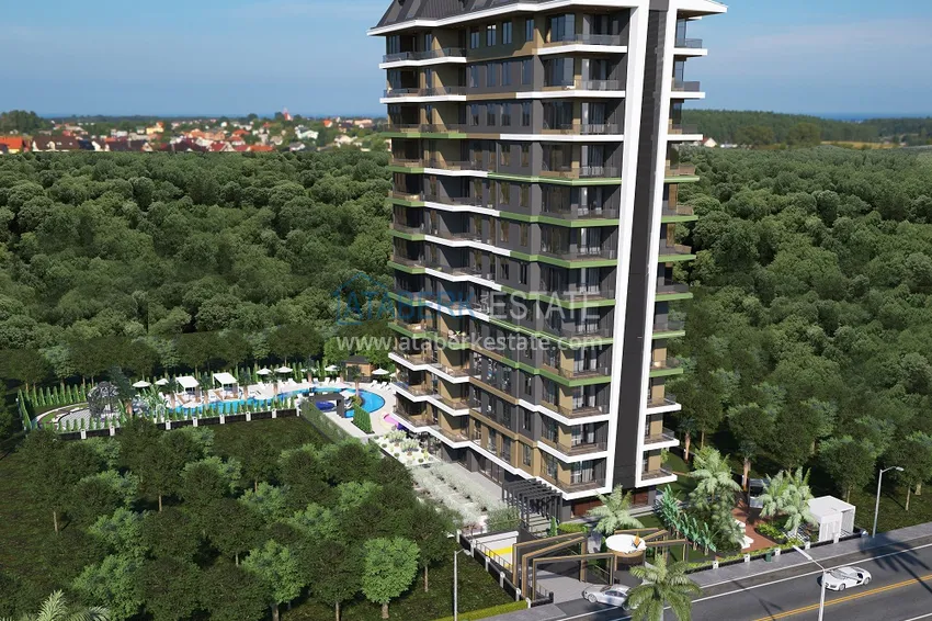 Квартиры премиум-класса с видом на море от застройщика на первой береговой в Махмутларе, Алания 6 