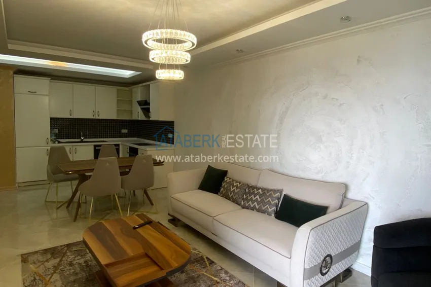 Приобрести Стильная квартира с видом на море в комплексе на первой береговой – район Оба, Алания 4 