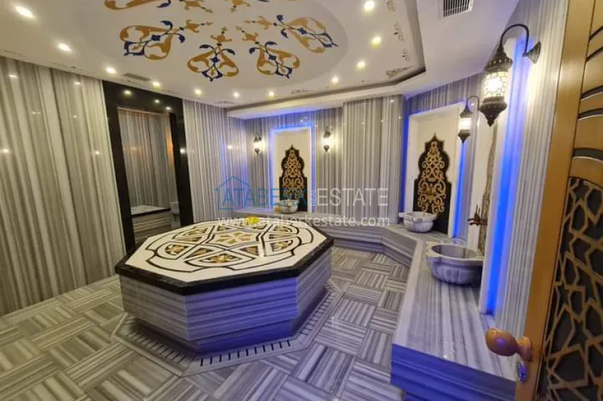 Двухкомнатная квартира 70 м2, с мебелью и видом на море в Алании, район Махмутлар 20 