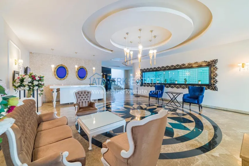 Стильная квартира с видом на море в комплексе на первой береговой – район Оба, Алания 15 