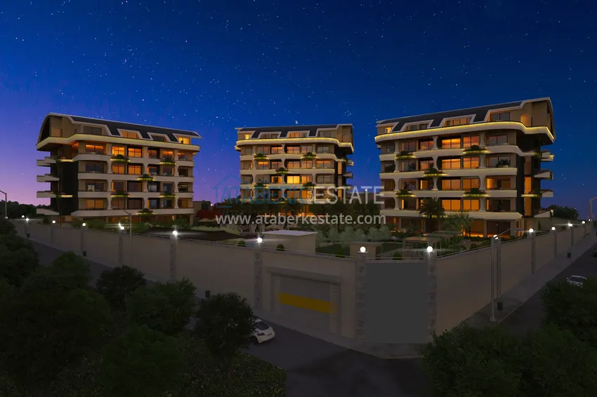 Престижный жилой комплекс на этапе строительства в районе Оба, Аланья 24