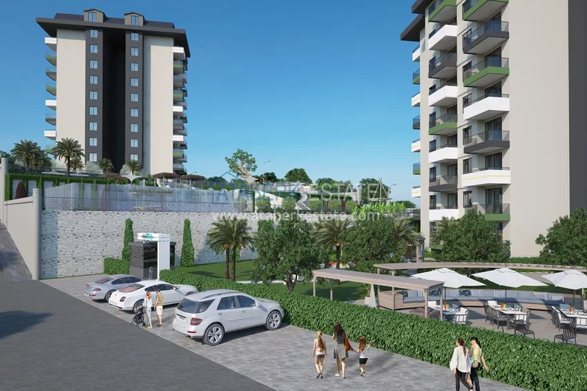 Квартиры от застройщика в районе Демирташ, Алания – многоквартирный жилой комплекс на этапе строительства  34 