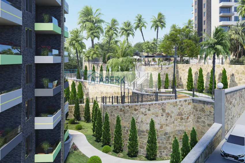 Квартиры от застройщика в районе Демирташ, Алания – многоквартирный жилой комплекс на этапе строительства  36 