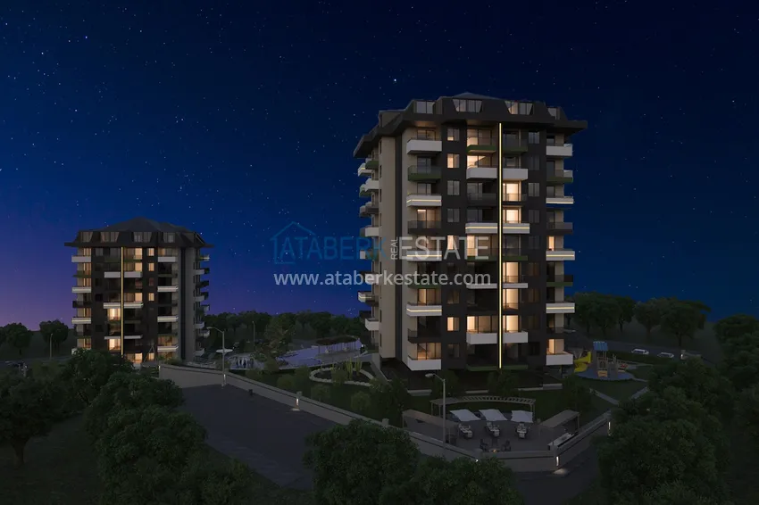 Квартиры от застройщика в районе Демирташ, Алания – многоквартирный жилой комплекс на этапе строительства  37 