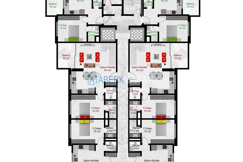 Купить дешево Квартиры премиум-класса с видом на море от застройщика на первой береговой в Махмутларе, Алания 3 