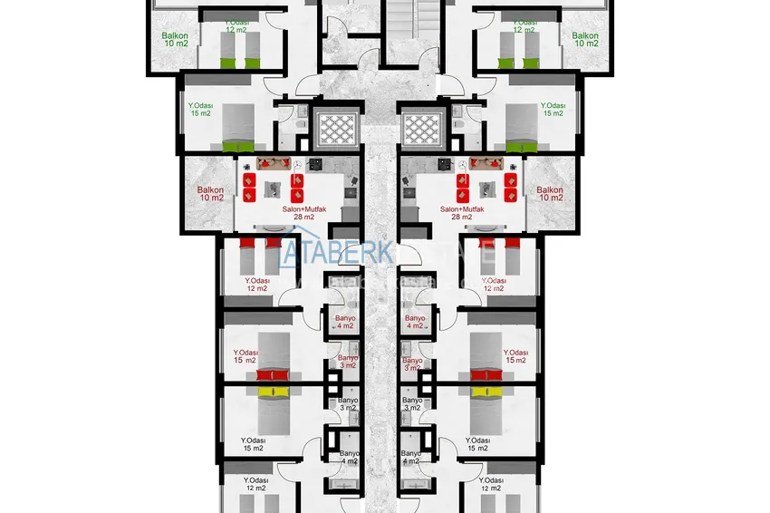 Купить дешево Квартиры премиум-класса с видом на море от застройщика на первой береговой в Махмутларе, Алания 2 