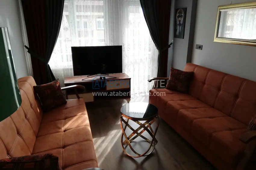 Приобрести Двухкомнатная квартира под ключ с видом на море в 250 метрах от пляжа - район Оба, Алания 2