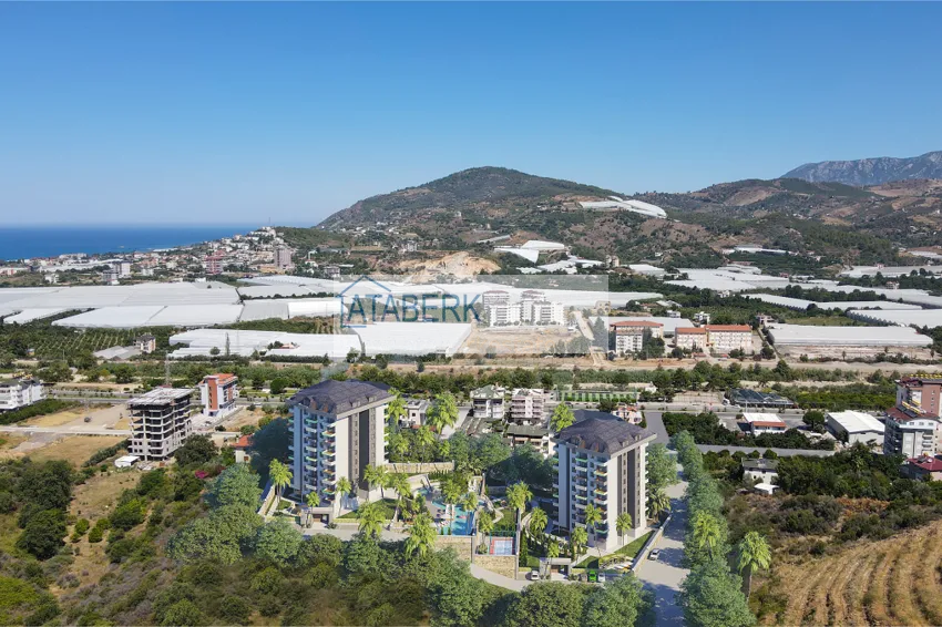 Квартиры от застройщика в районе Демирташ, Алания – многоквартирный жилой комплекс на этапе строительства  1 
