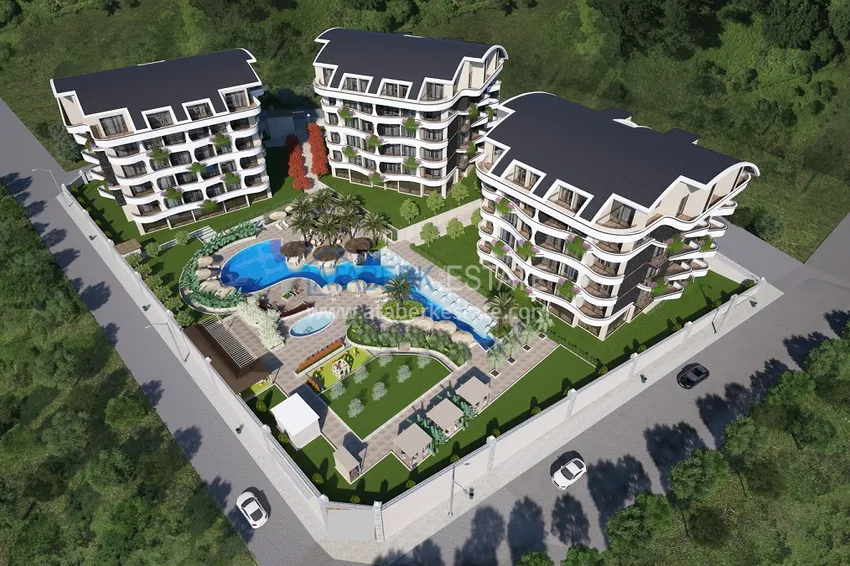 Престижный жилой комплекс на этапе строительства в районе Оба, Аланья 4