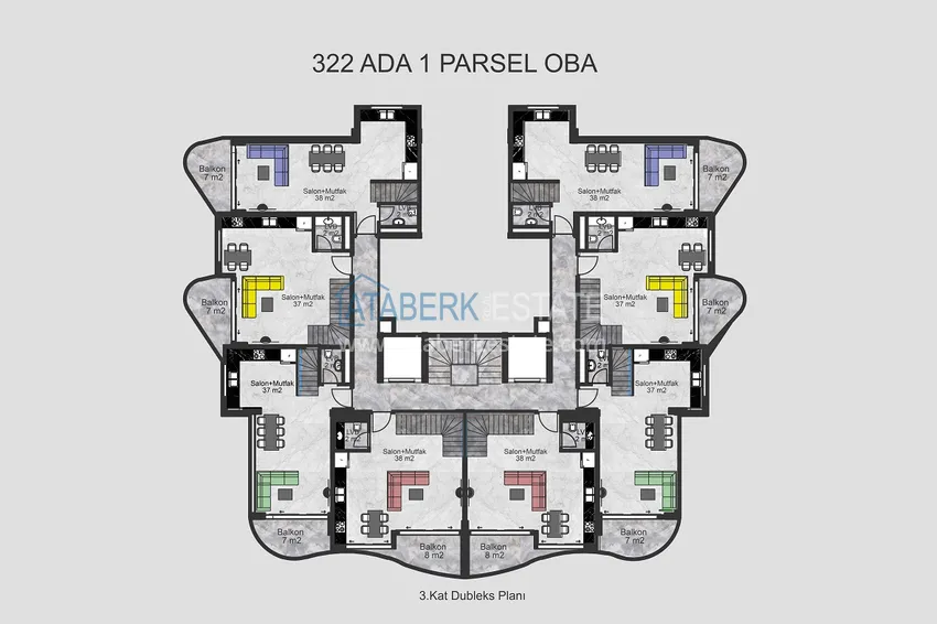 Купить дешево Престижный жилой комплекс на этапе строительства в районе Оба, Аланья 2