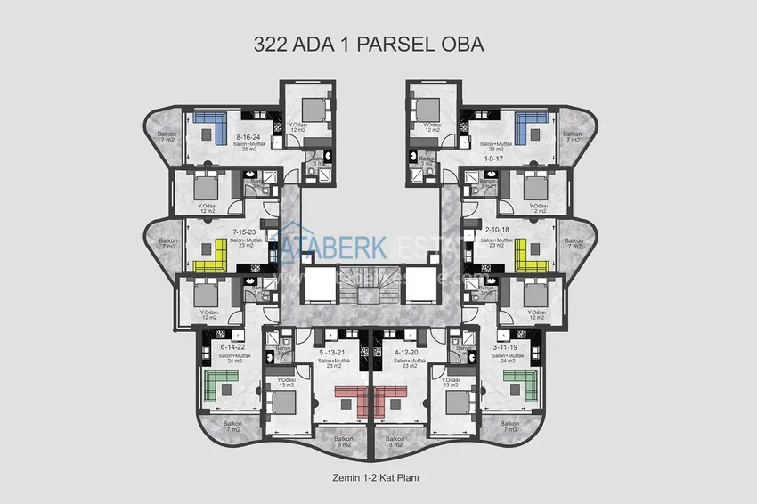 Купить дешево Престижный жилой комплекс на этапе строительства в районе Оба, Аланья 7