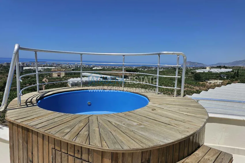 Приобрести Видовой дуплекс с мебелью и джакузи на балконе в Алании, район Махмутлар 37